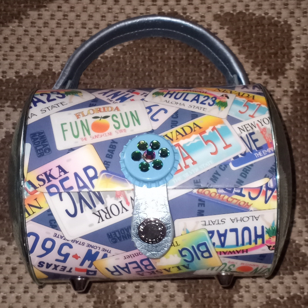 Colorful License Plate Print Tote Bag